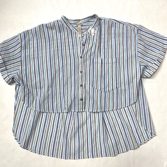 NWT Free People Sunday Morning Short Sleeve Sleep Shirt - Picture 11 of 16